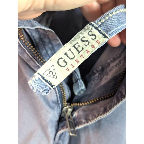 VINTAGE GUESS Grunge Punk Cargo Shorts Military Graphic Chunky Skate Street 36 - Picture 3 of 8